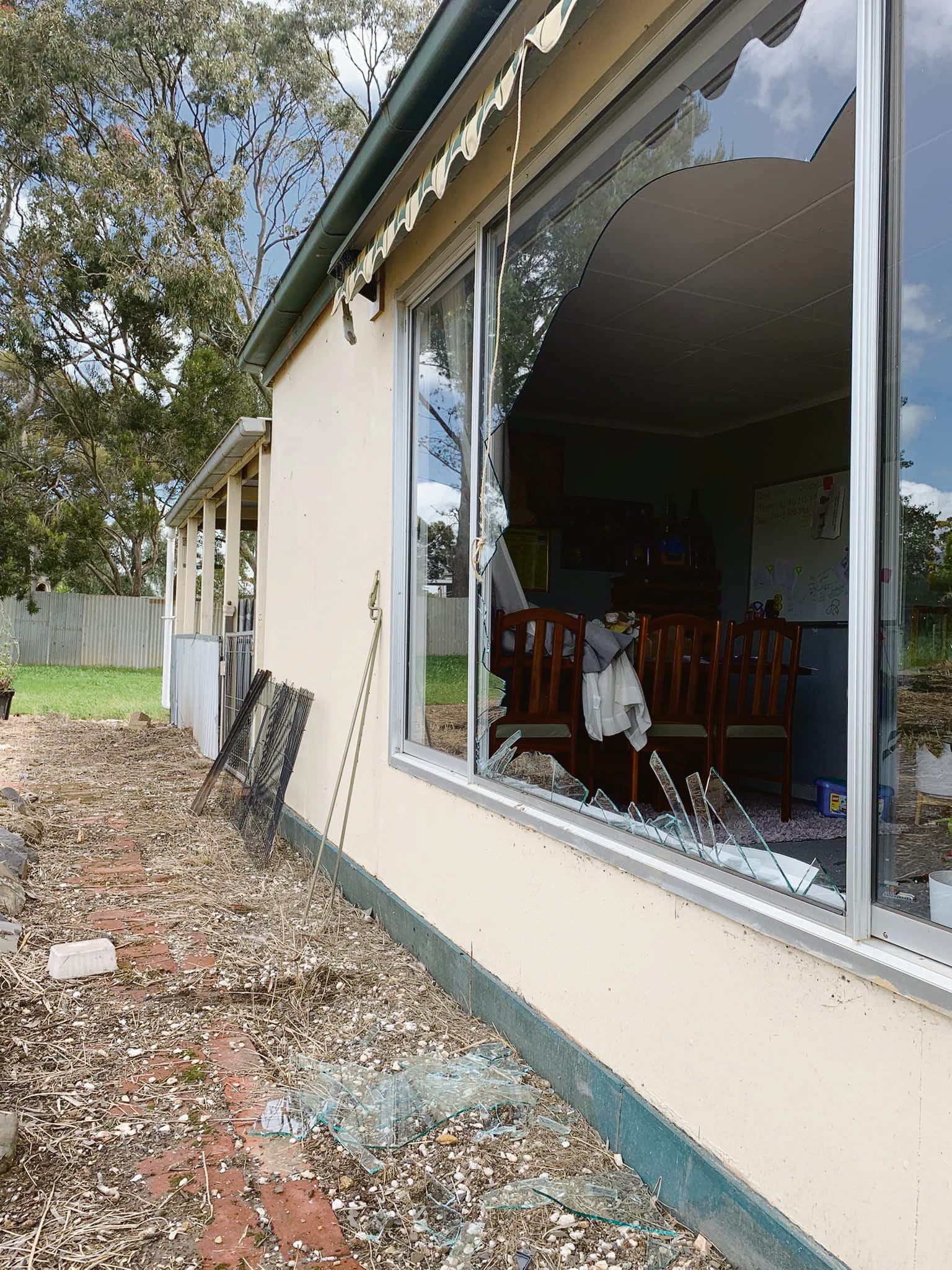 Kapunda home window smashed by goat