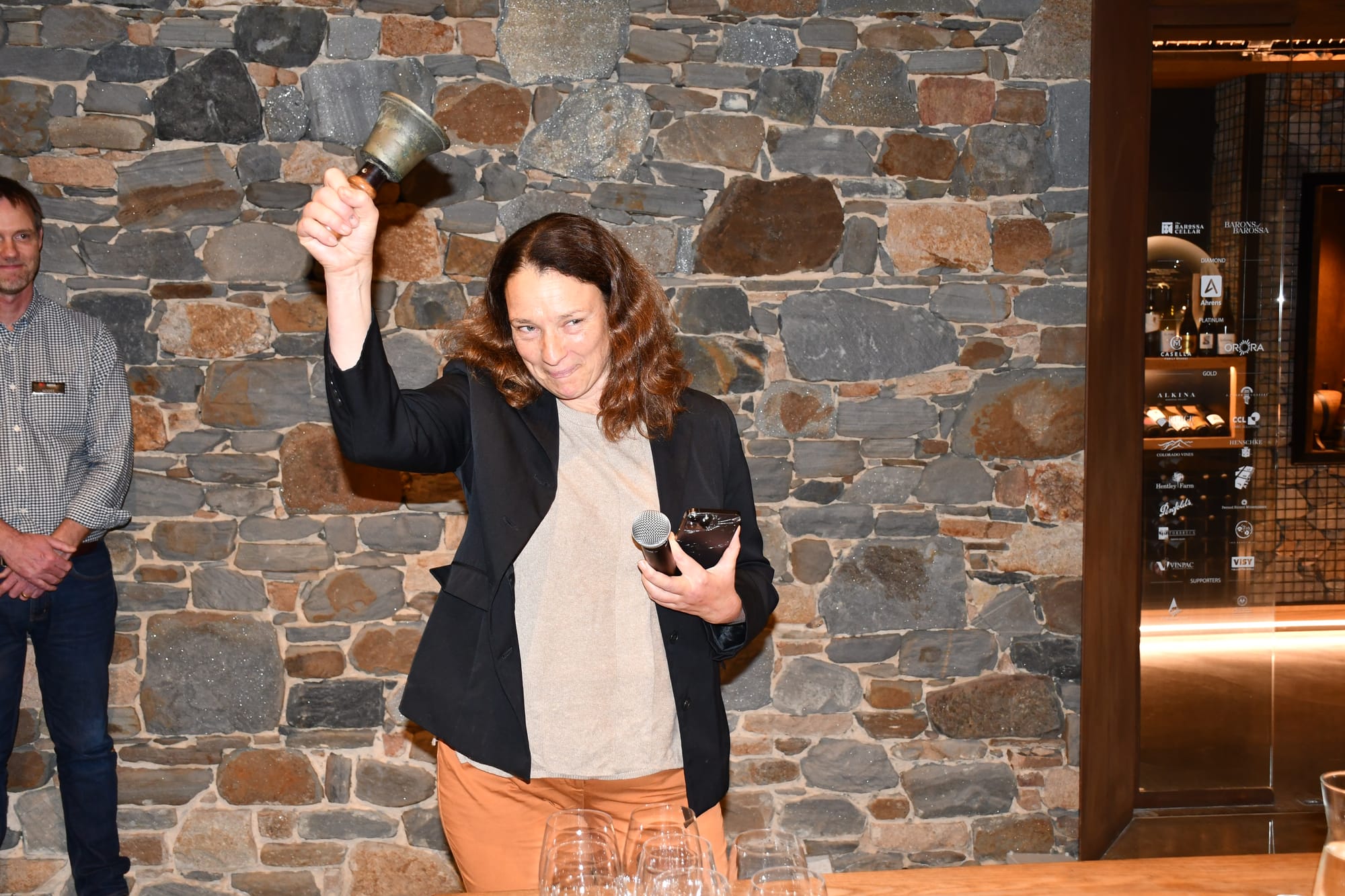 Rebecca officially opens the 2025 Barossa Vintage Festival with an historic bell, loaned from historian Luke Rothe.