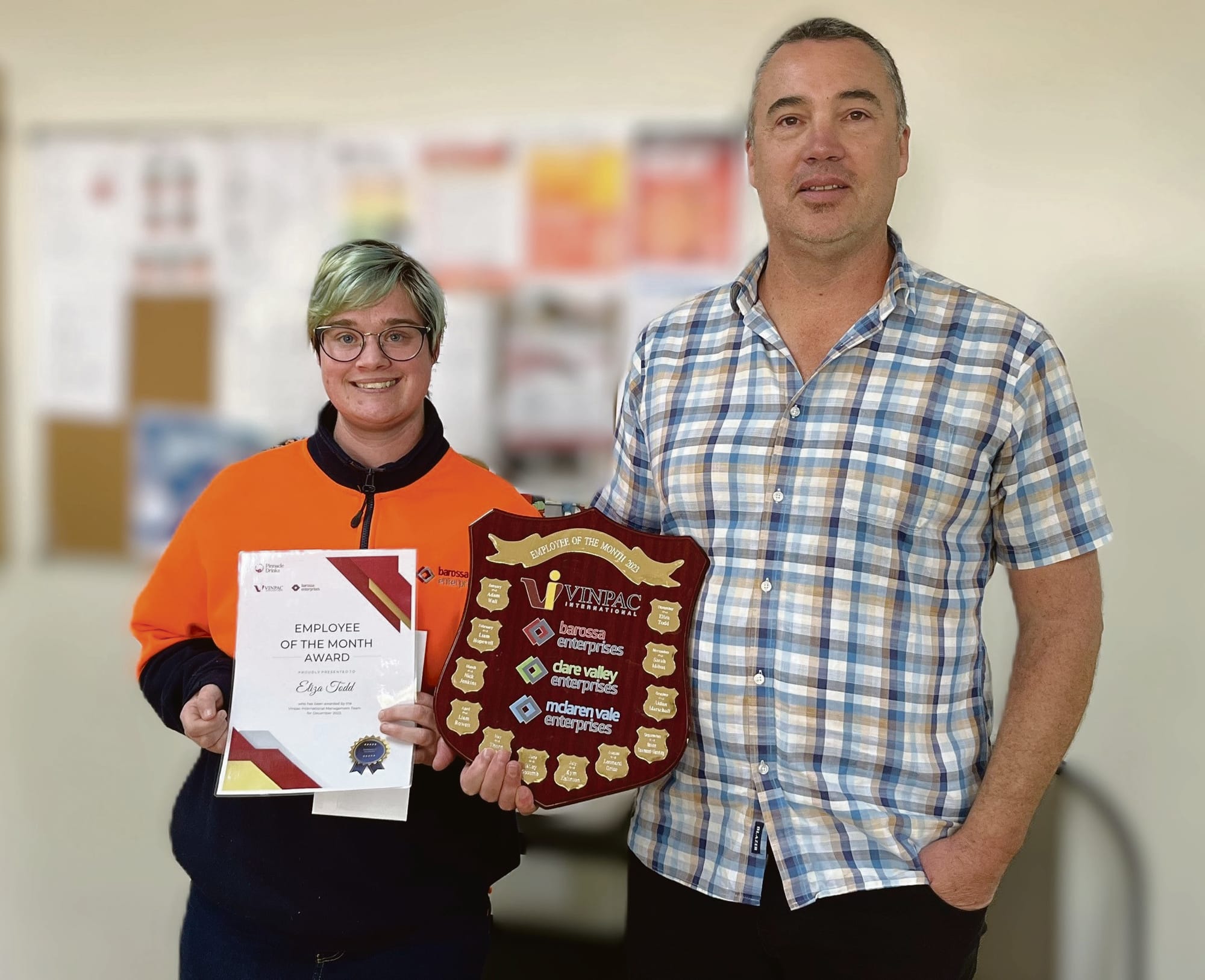 Barossa Enterprises Employee of the Month - December, 2023