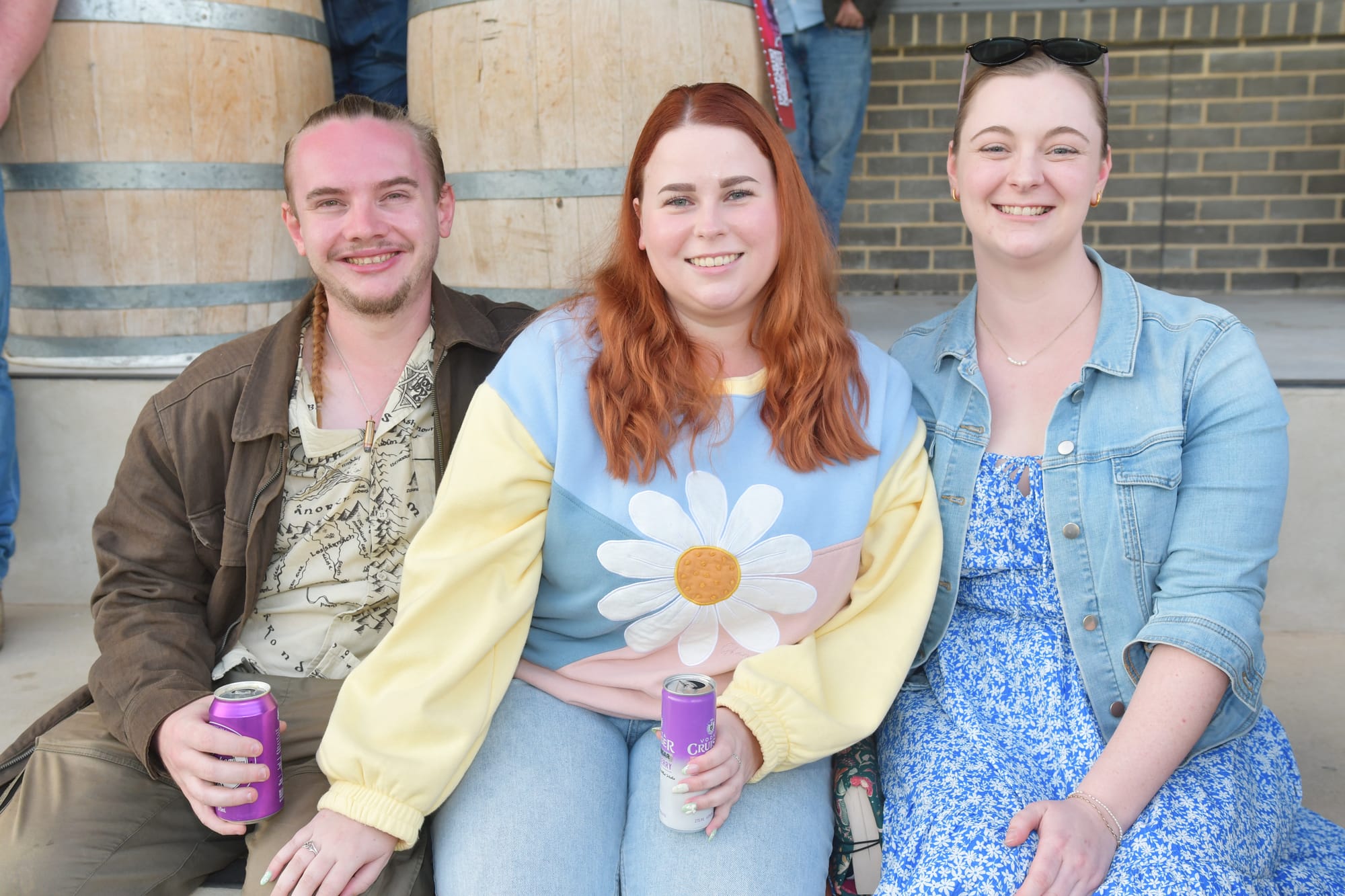 Marcus Thompson and Georgia Waters from the Gold Coast, with Julia Hart, formerly of the Barossa.