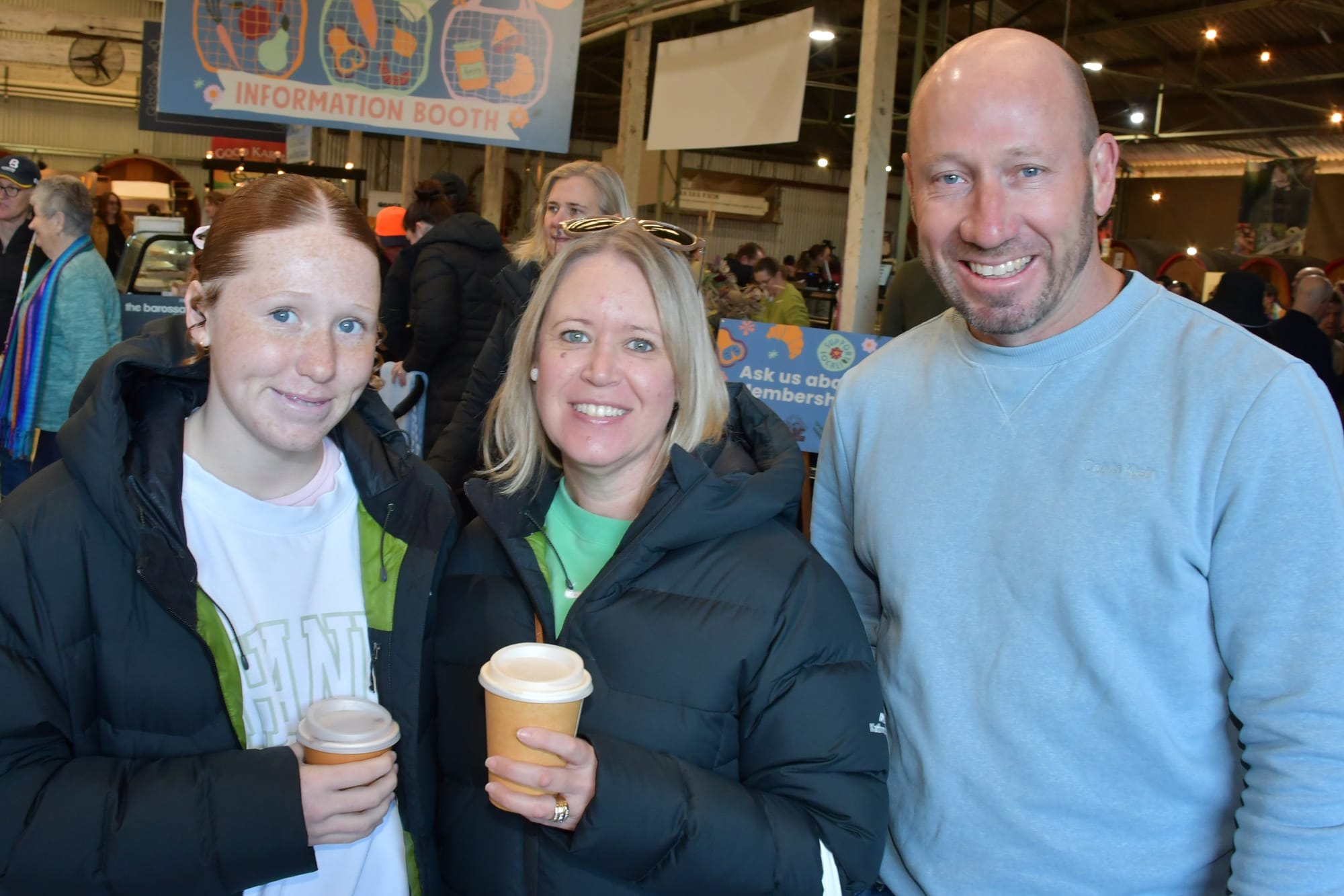 Bella, Virginia and Craig Harvey of Angaston.