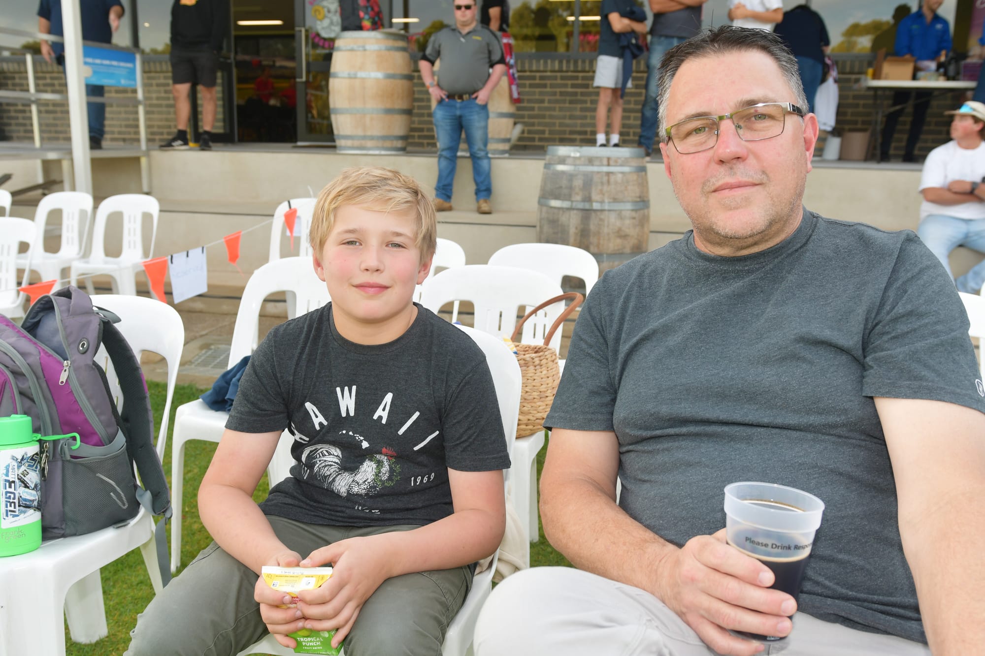 Father and son duo, Jamie, aged nine, and Ben Skuse.