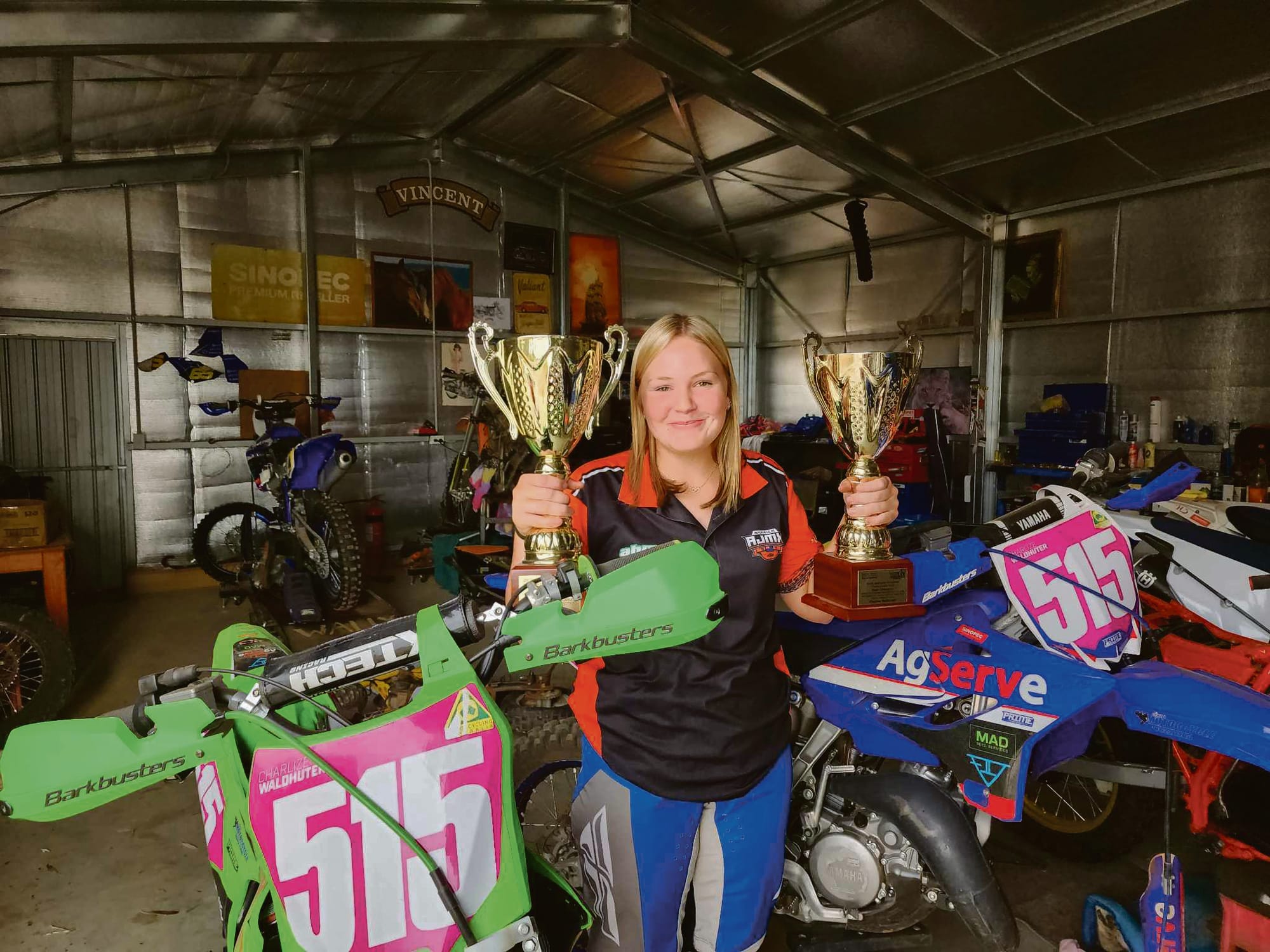 Charlize races to success at just 14