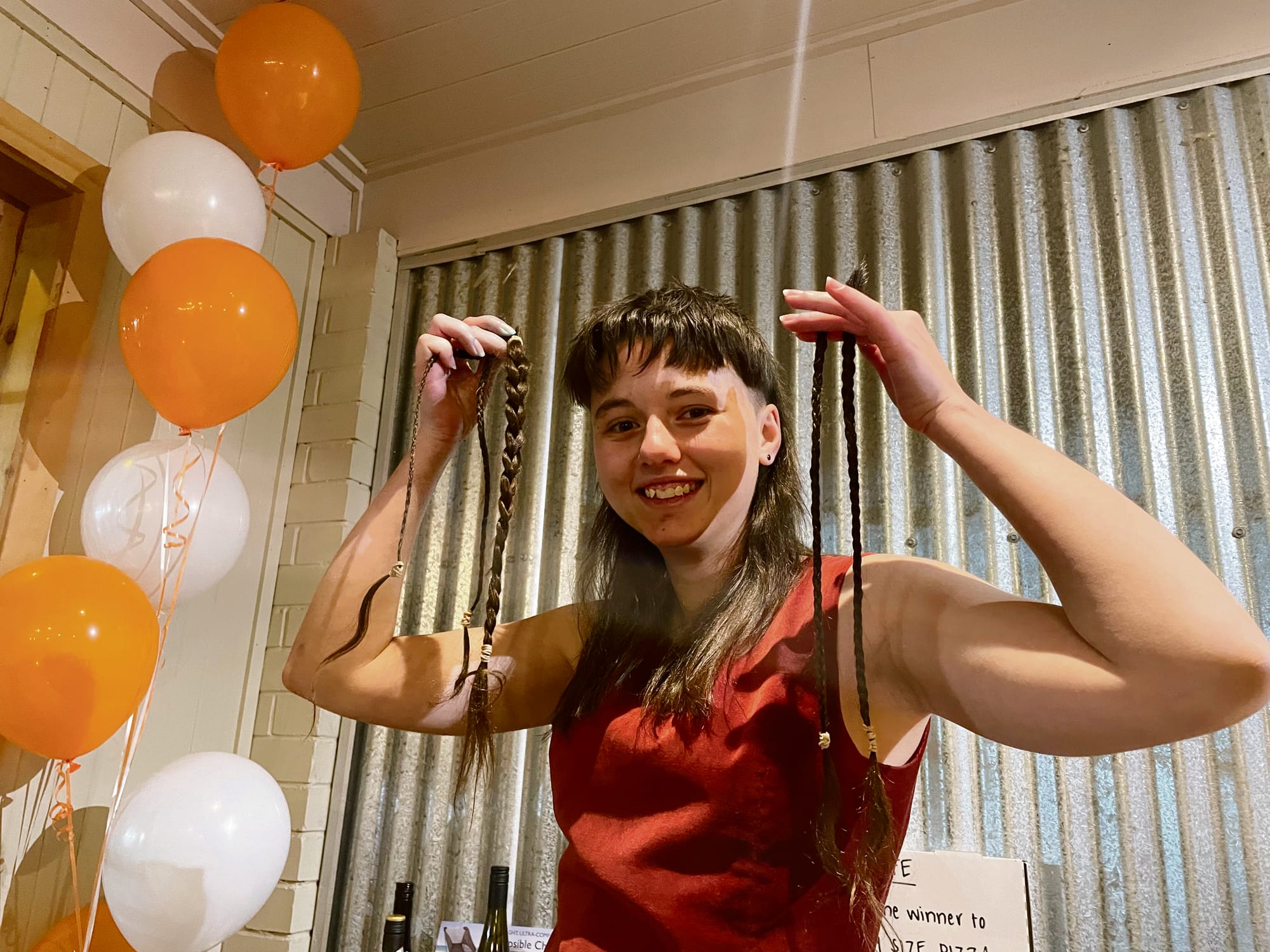 Sarah’s mullet raised over $11,000