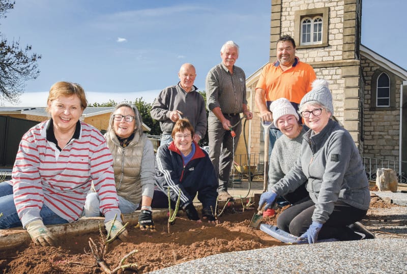 Heritage garden “coming up roses”