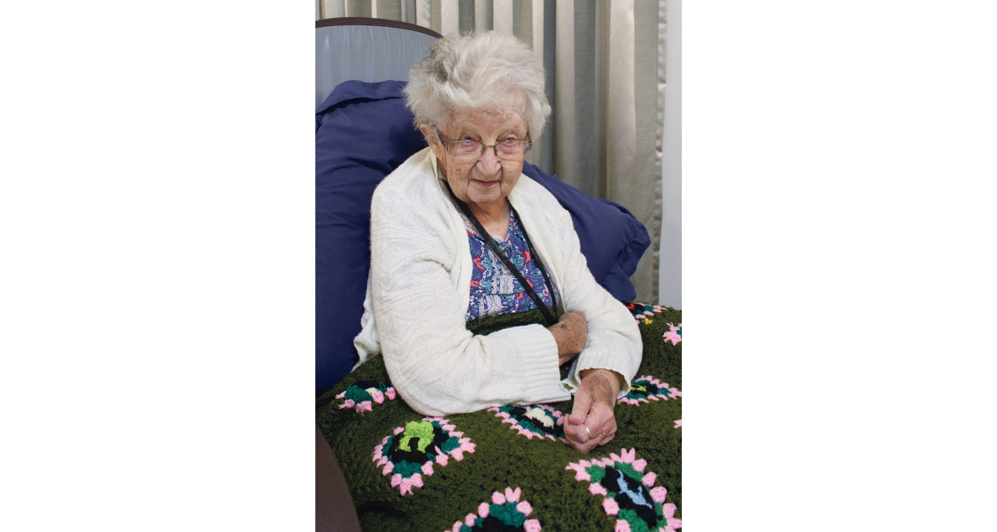 “I’ve had a good life,” says Laurence, at 104