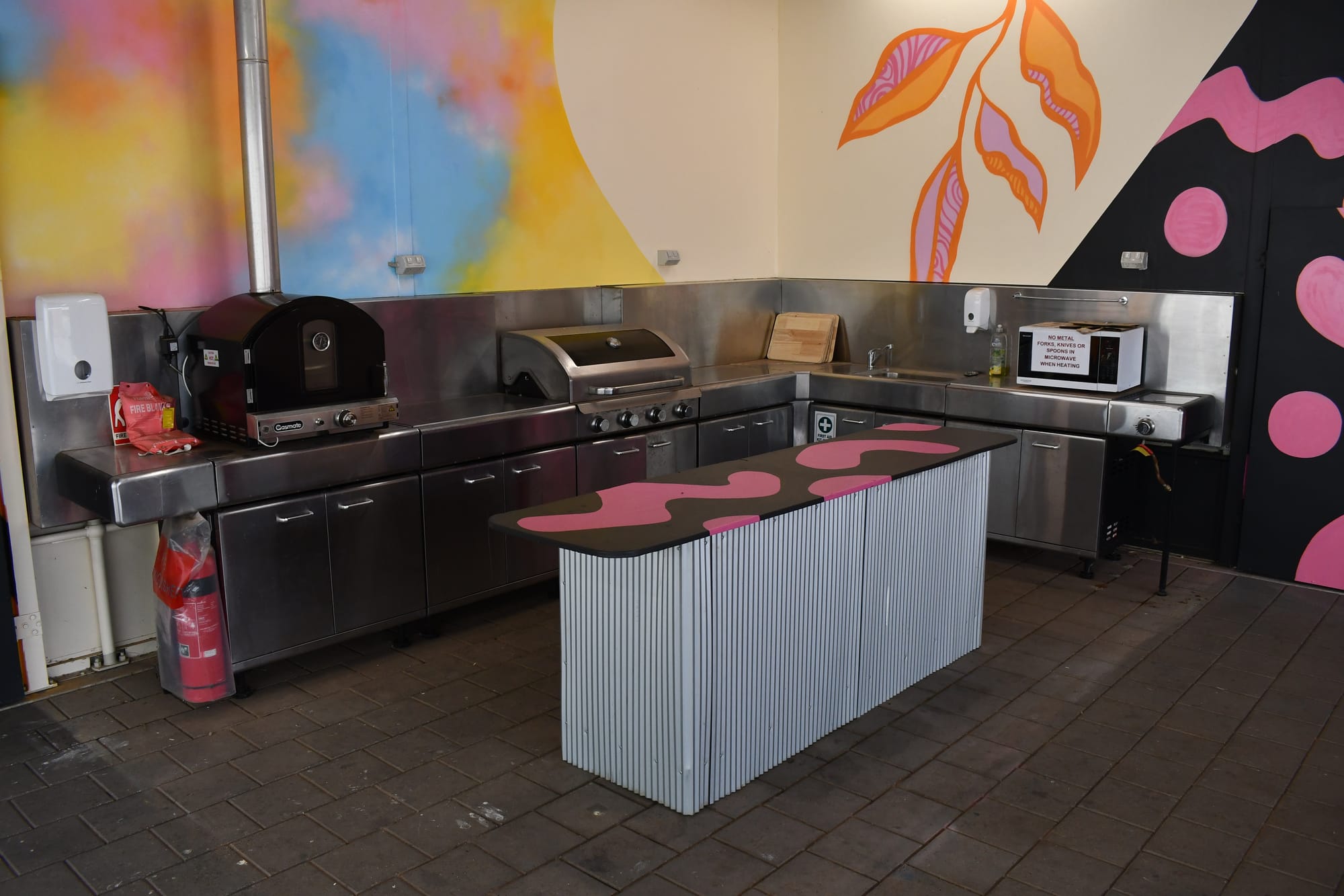 Even the kitchen facilities had a splash of colour added!