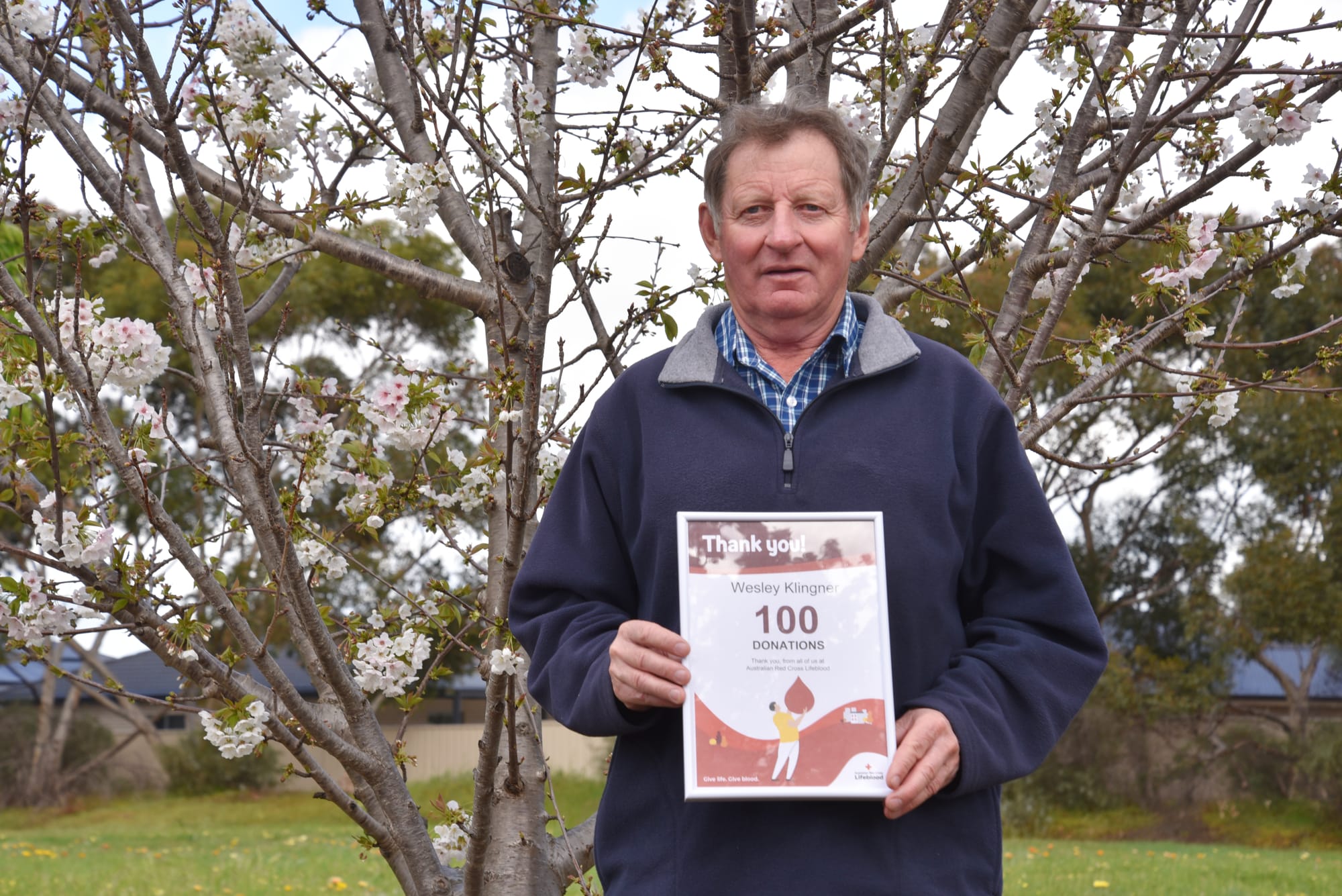 Century of blood donations for Wes