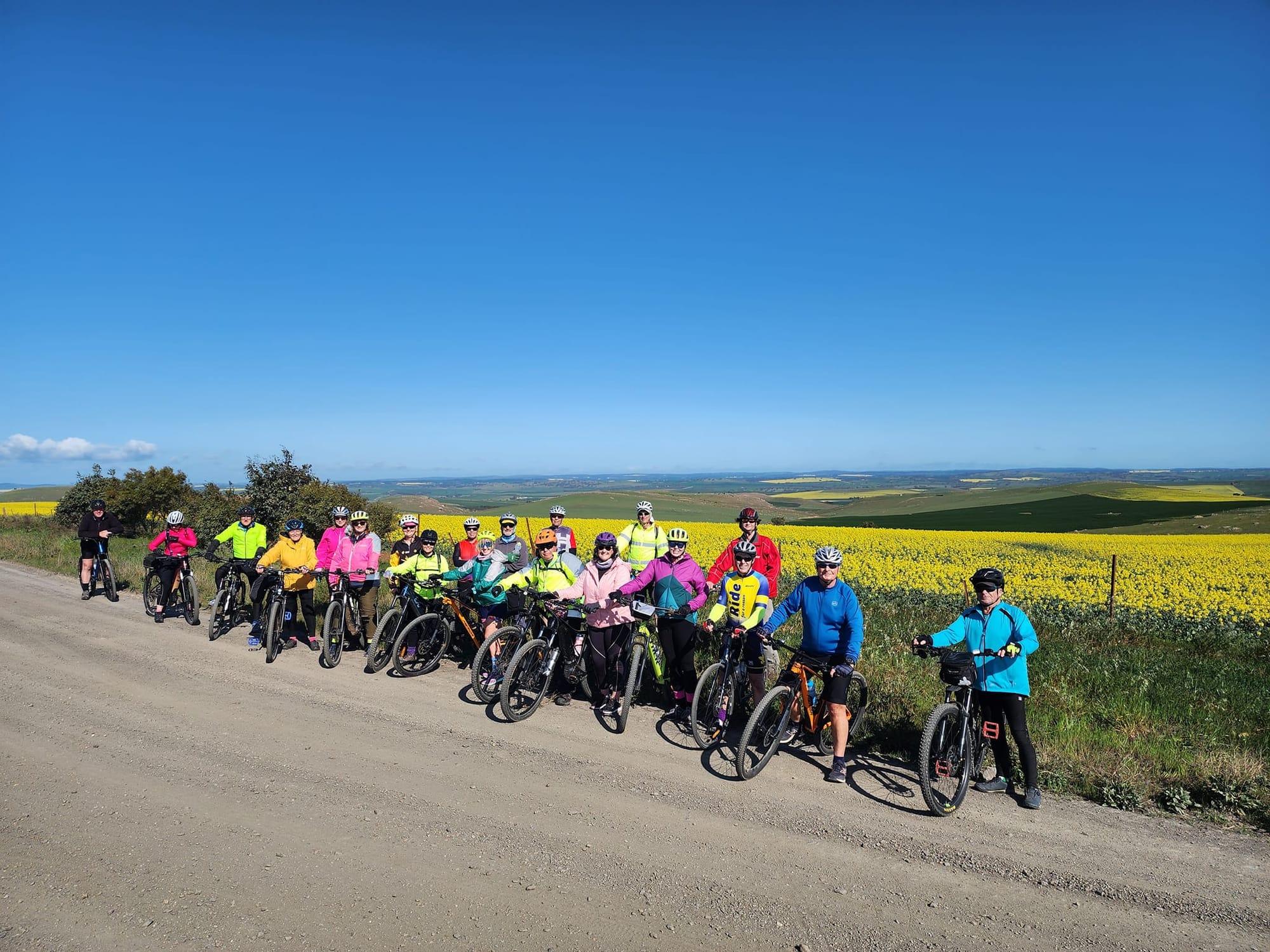 Riders on the Eudunda Southern Ridge Ride.
