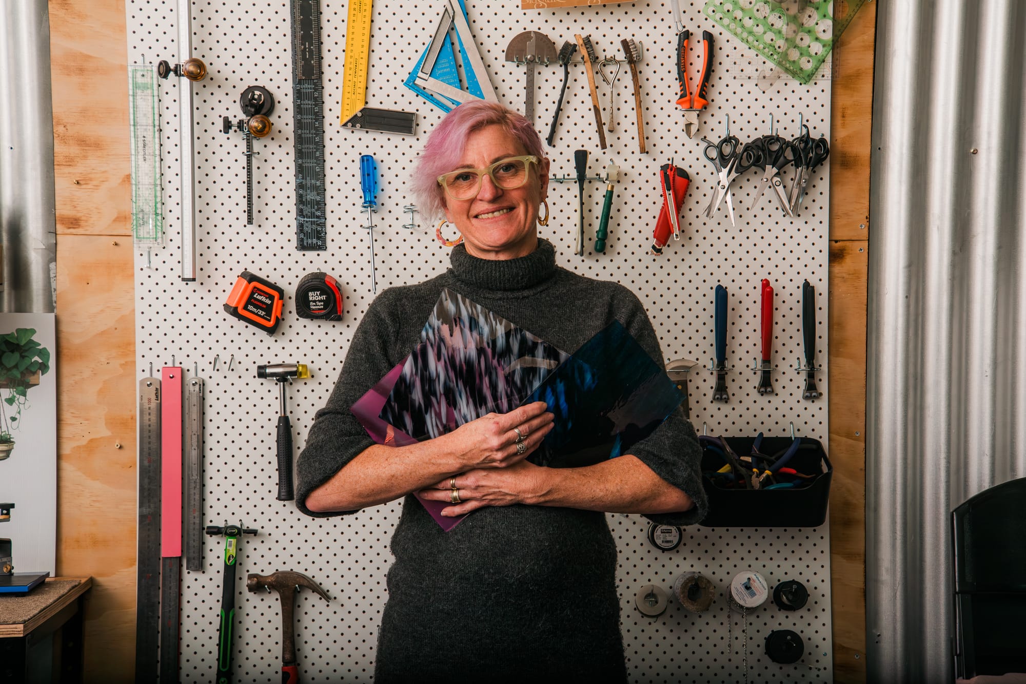 Lisa's top of her glass