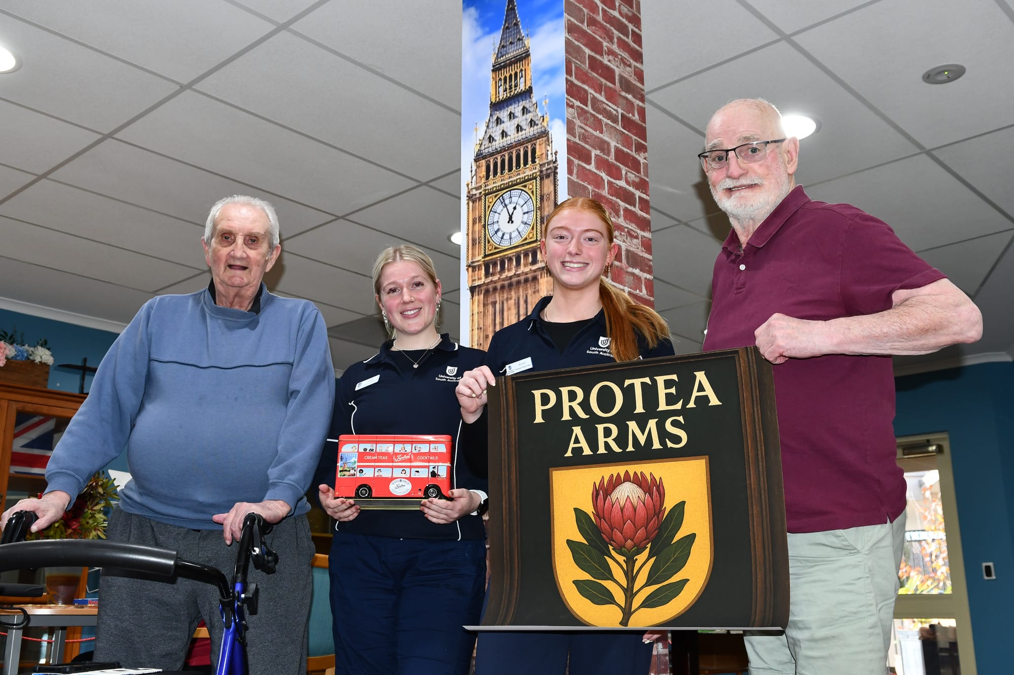 Students help set up 'Op Shop' style space at Lutheran Homes Barossa