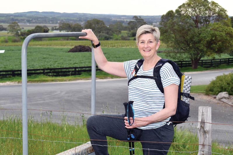 One foot in front of the other