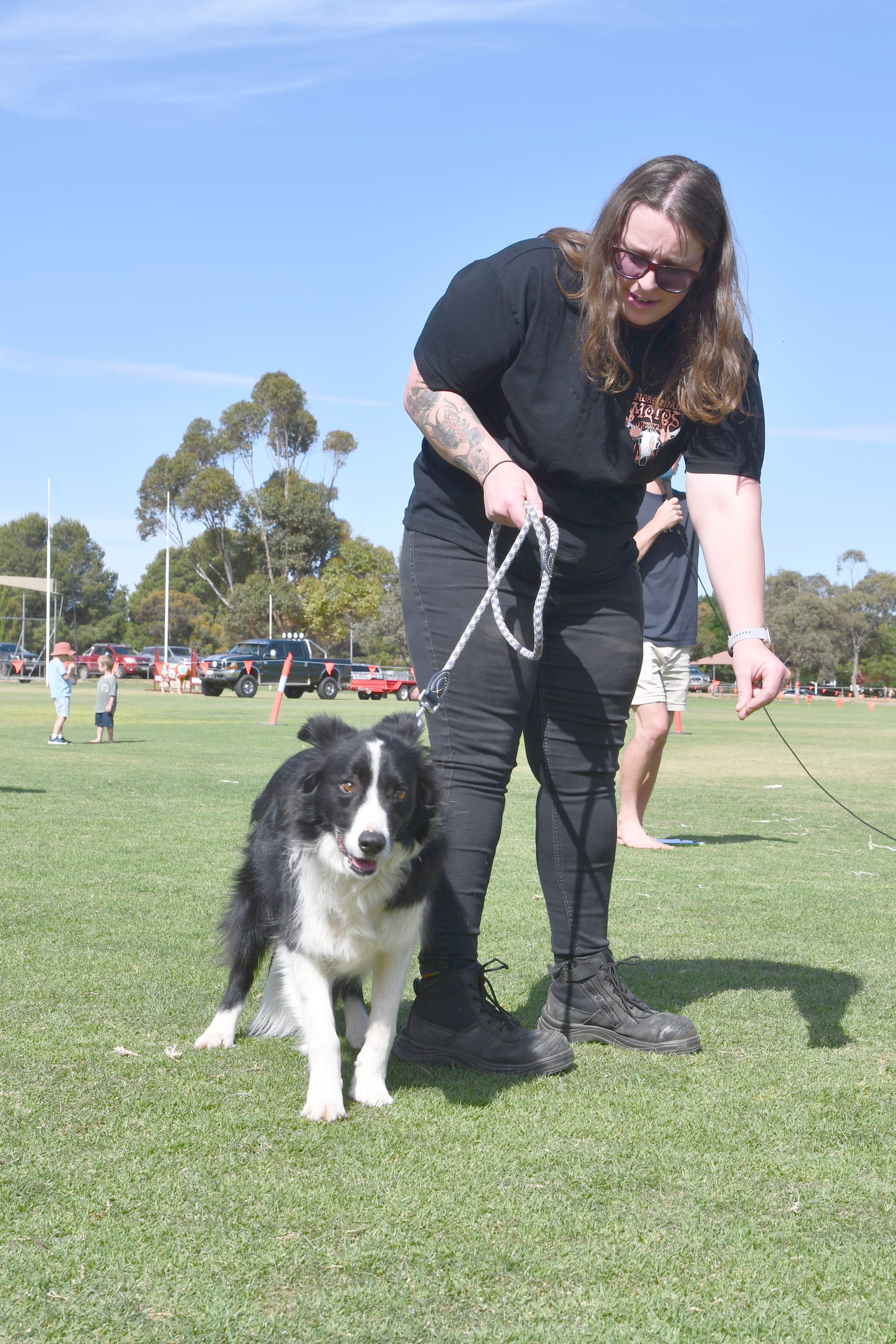 Lauren Freeman and her dog Cobba again took out the Open Dog category for dog jumping in 2024, for the second consecutive year, with the border collie reaching an impressive 2.1 metres. File photo by Melissa Siri.