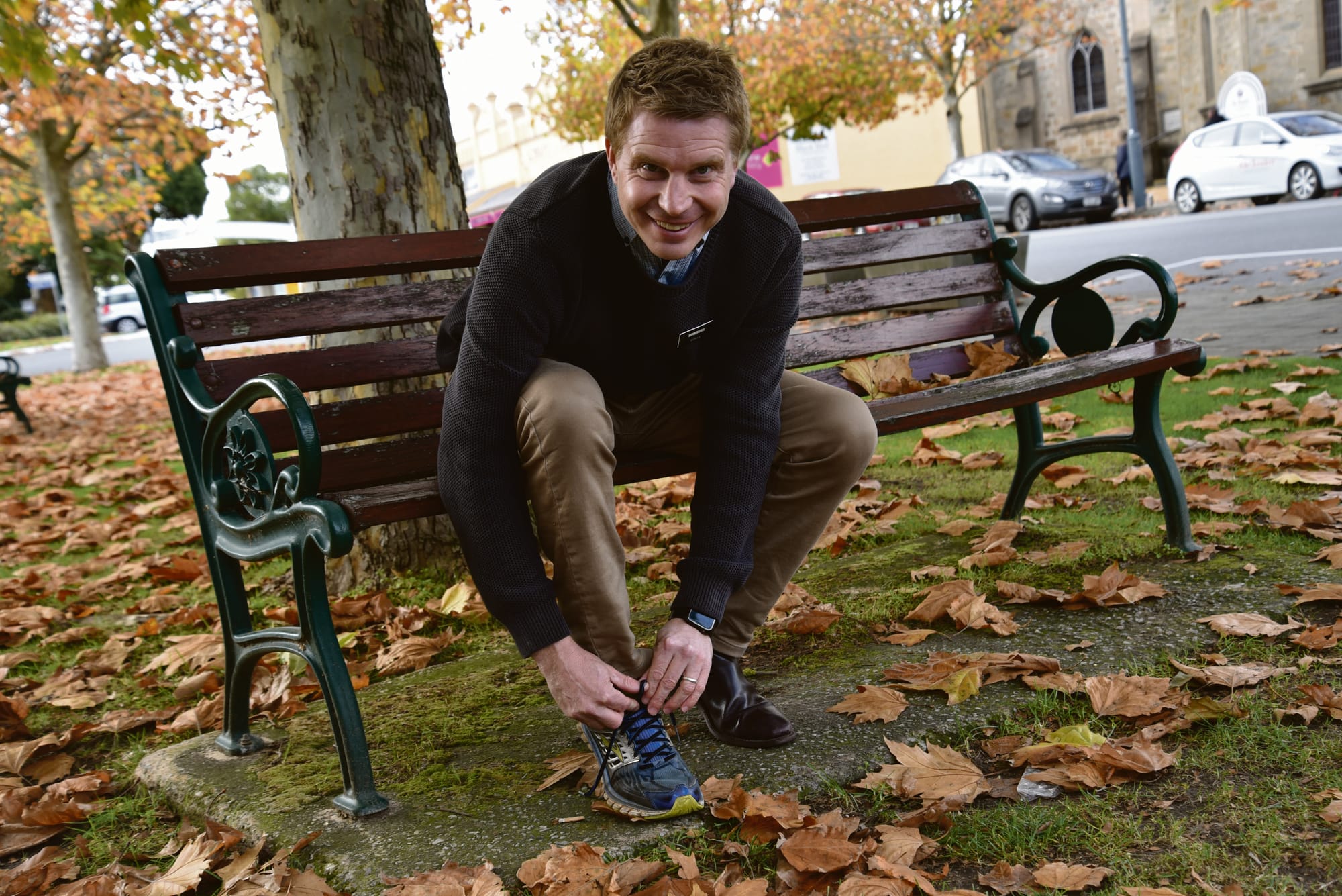 Lacing up the runners for half marathon