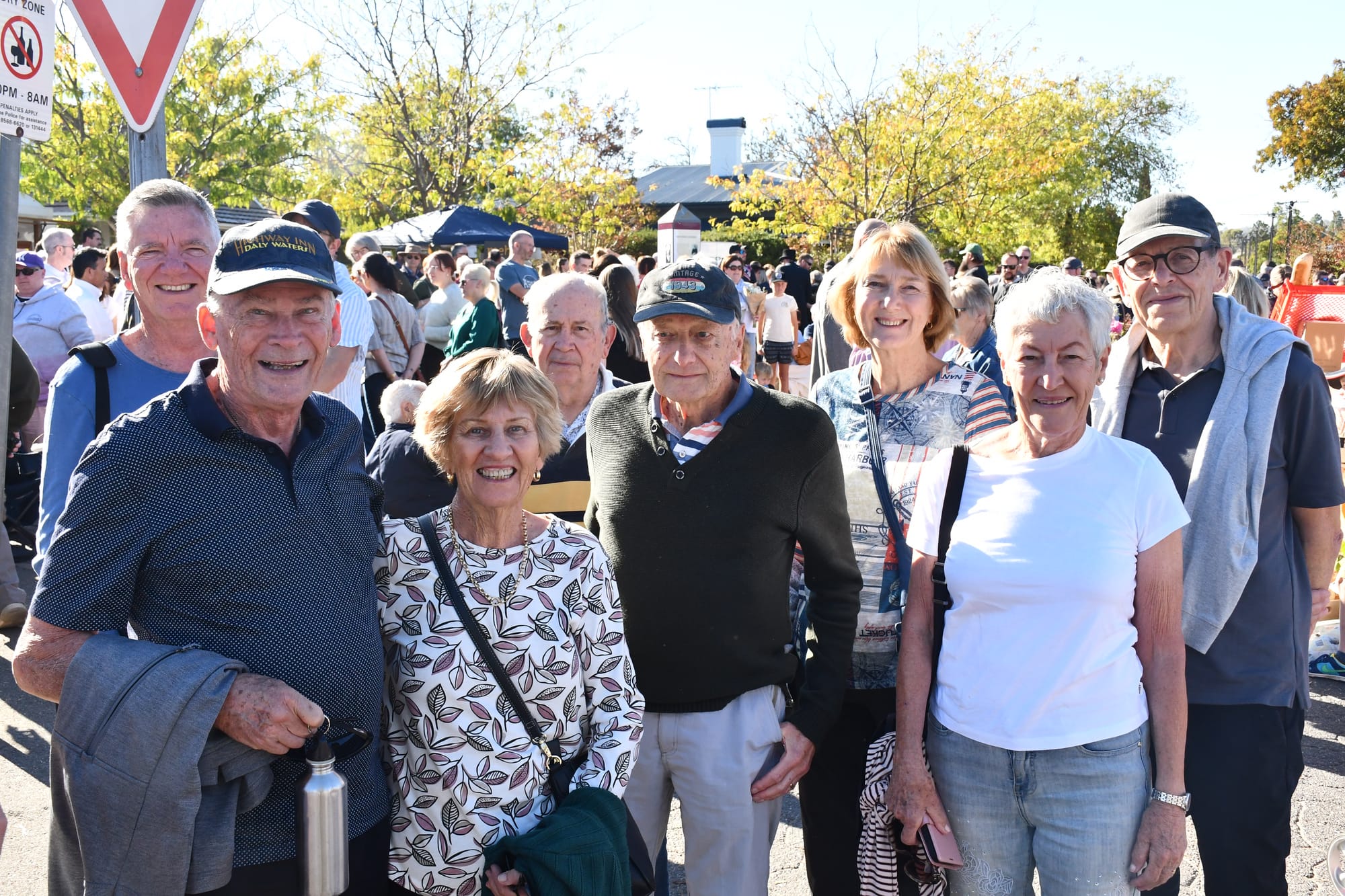 Friends visiting from Brisbane, Sydney and Adelaide, reuniting on the day they first met in Beijing 20 years ago: John Clay, Errol Smith, Sharyn Smith, Michael Robinson, Neil Price, Jane Clay, Helen Robinson and Peter Abrahamson.