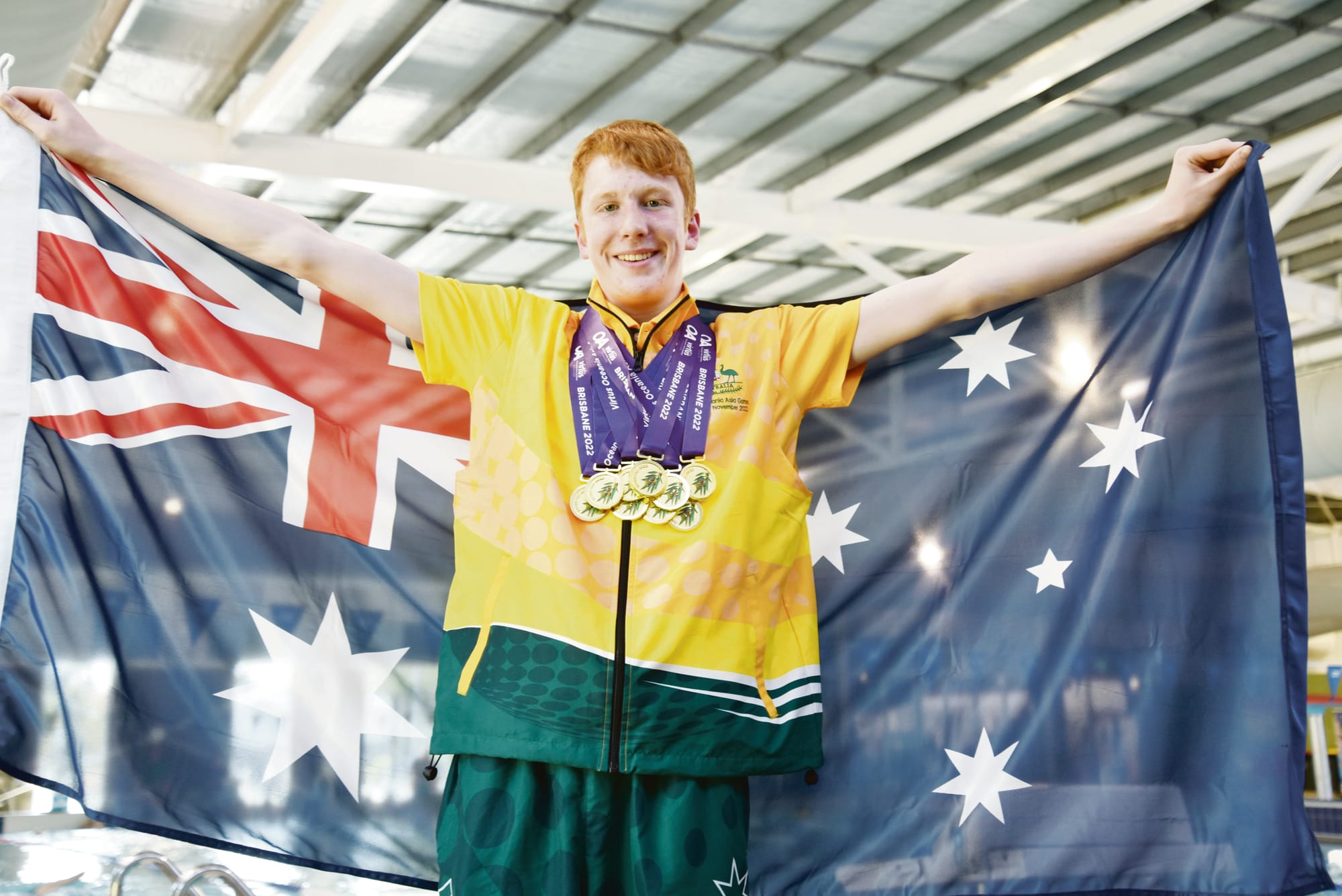 Gabe covered in gold after stunning Virtus Games debut