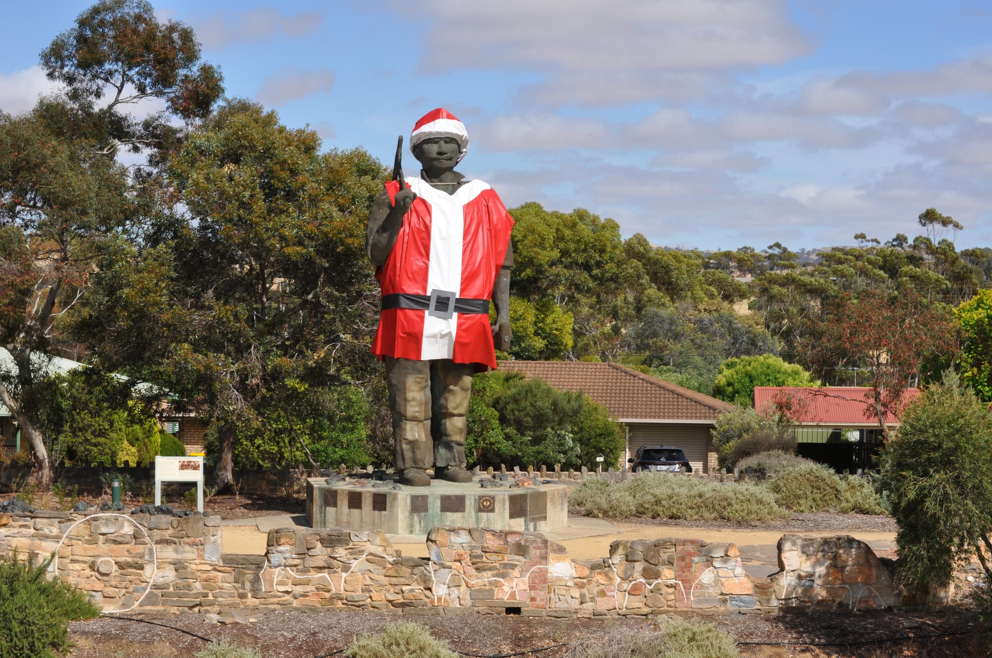 Map the Miner is dressed and ready for the Kapunda Christmas Street Party