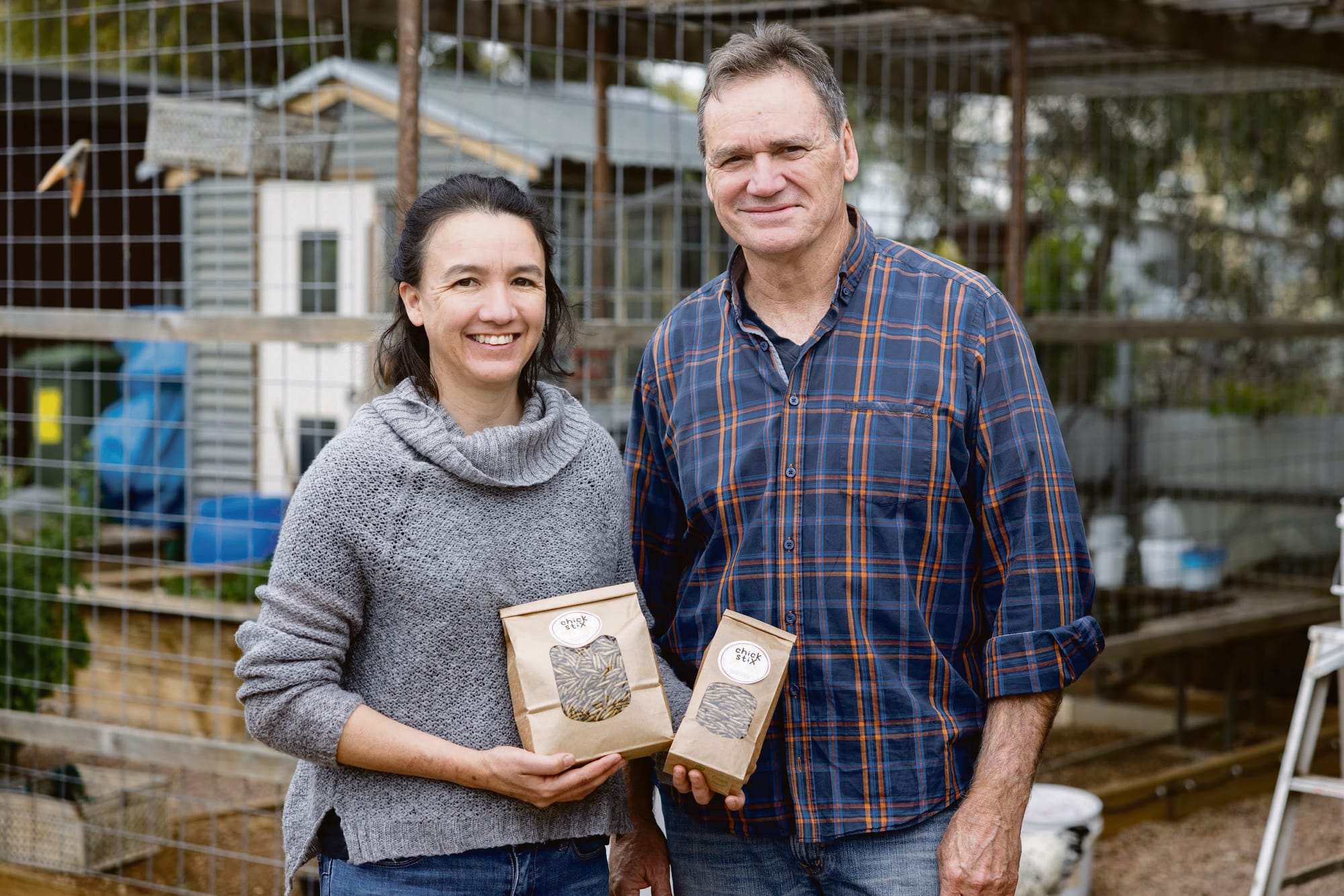 Jeannine and Chris Malcolm, black soldier fly larvae farmers