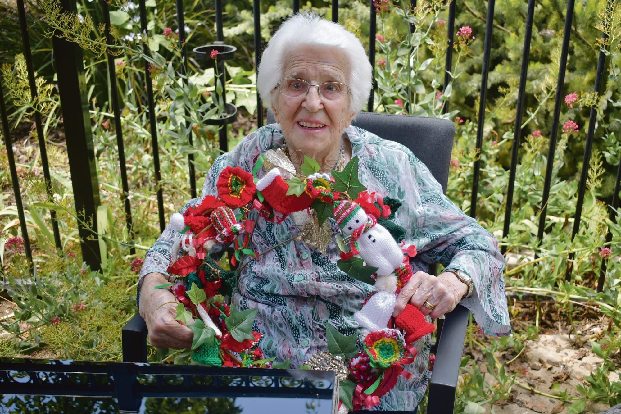 Audrey takes 100 in her stride