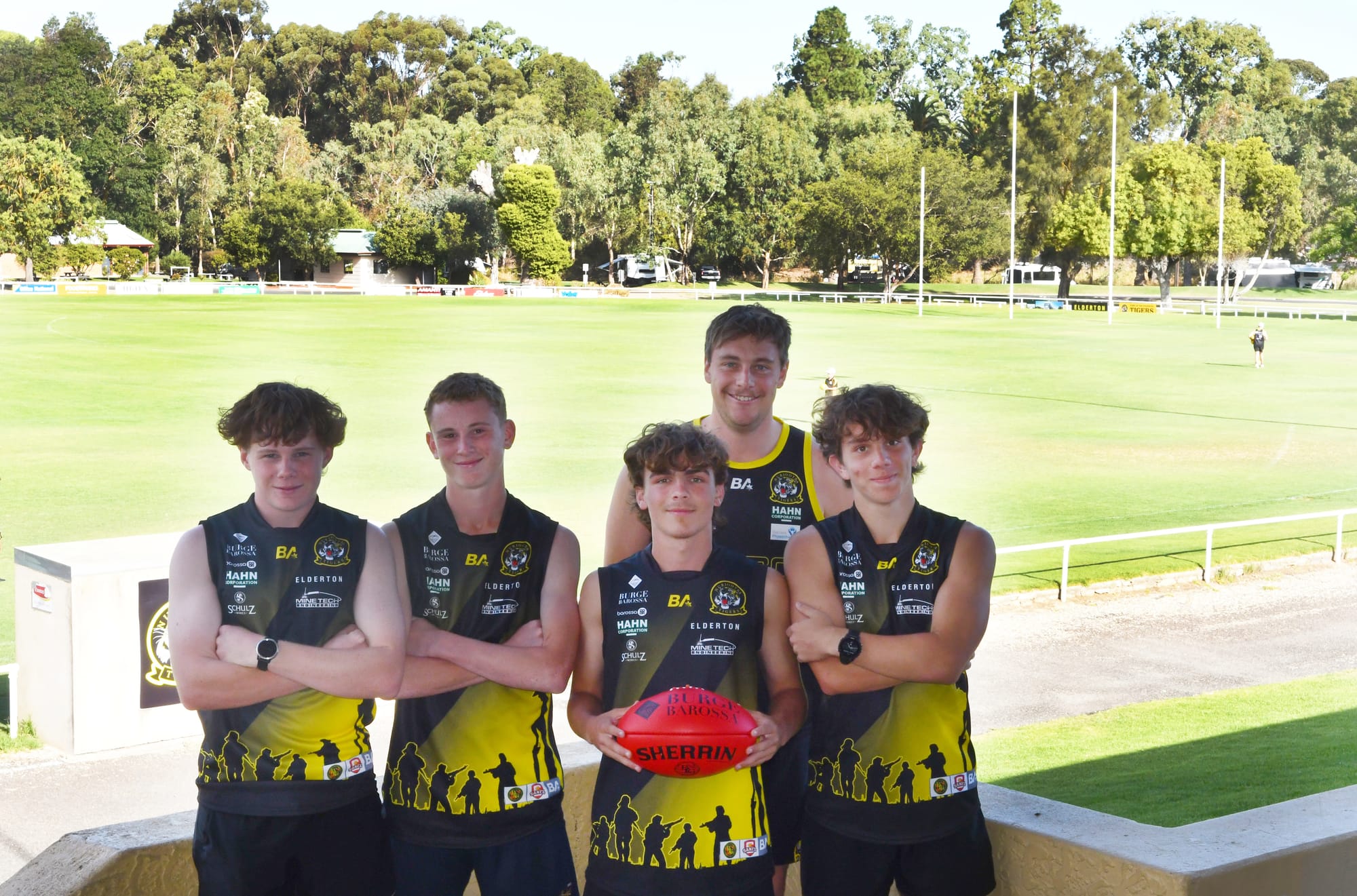 Archer Currie, Jaxson Mattner, Eamon Wilksch and Ethan John. Back: Mitchell Norton. 