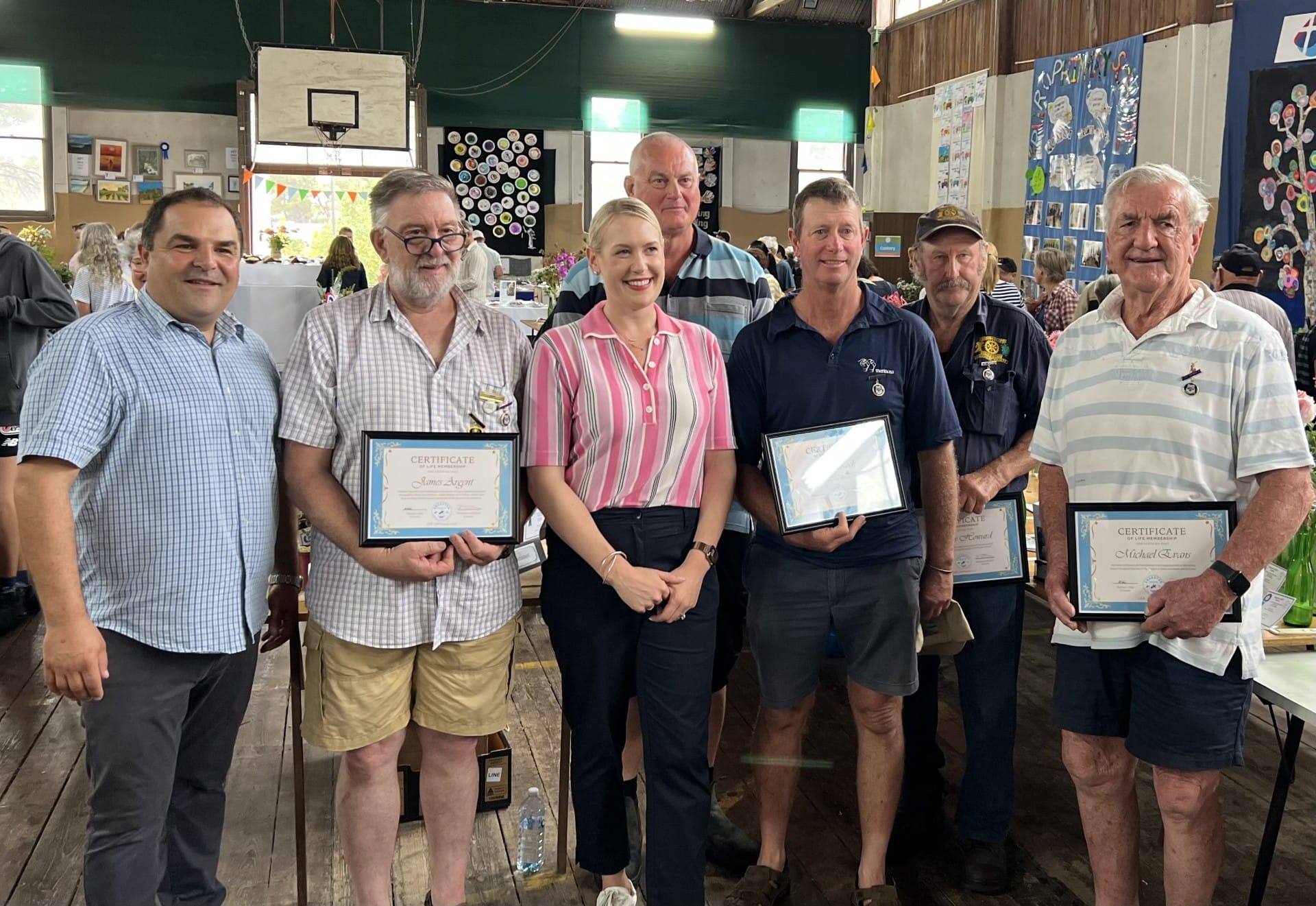 Five volunteers honoured for over 200 combined years of service to Angaston Show
