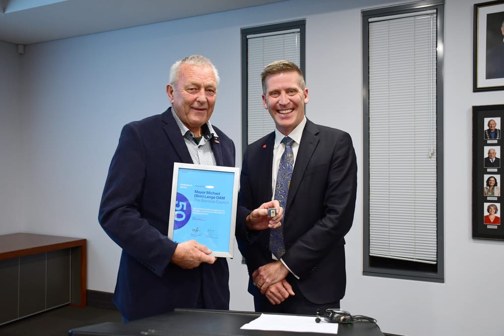 Mayor recognised for 50 years’ service post image