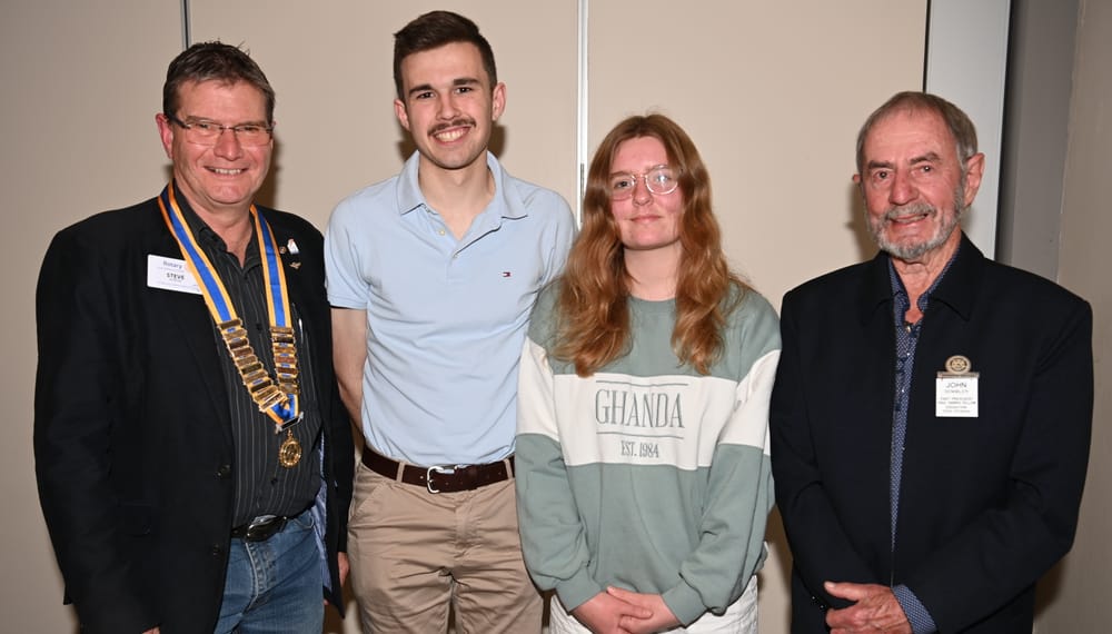Rotary supports two university scholarships post image