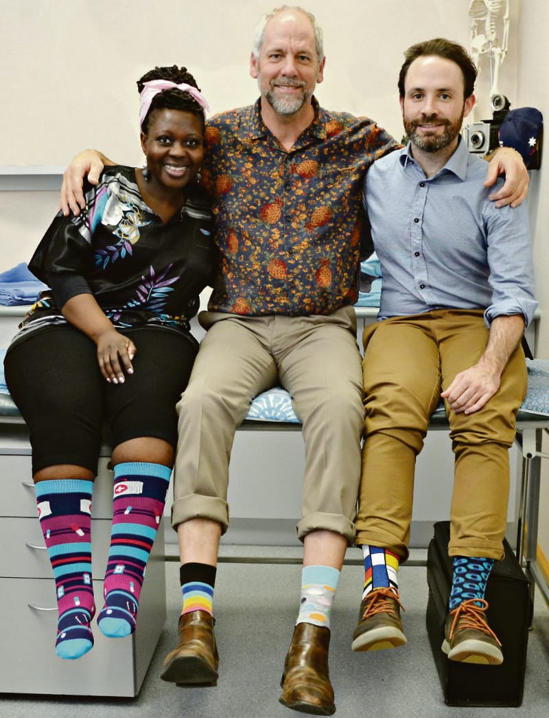 Doctors wear crazy socks for mental health post image
