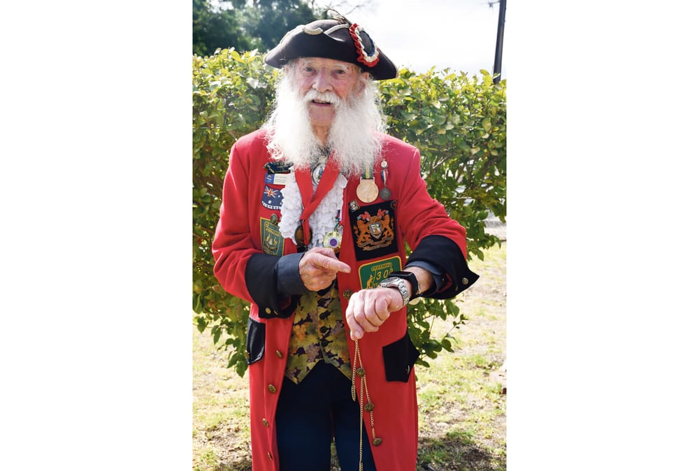 Town crier, Tom tracks his health post image