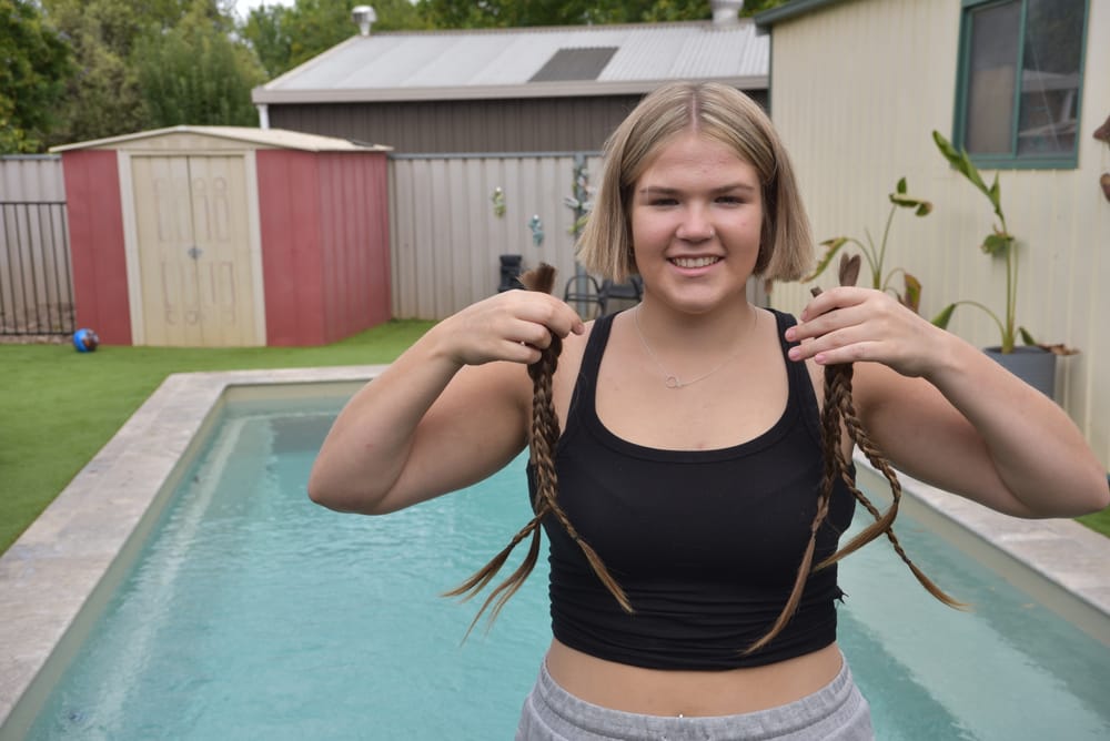 Matilda’s big swim and chop for charity post image