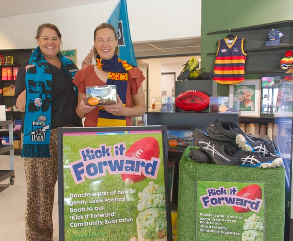 Footy boots all in for fundraiser post image
