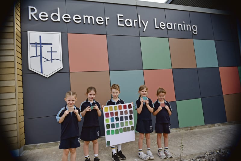 Colours of the Earth paint Redeemer ELC post image