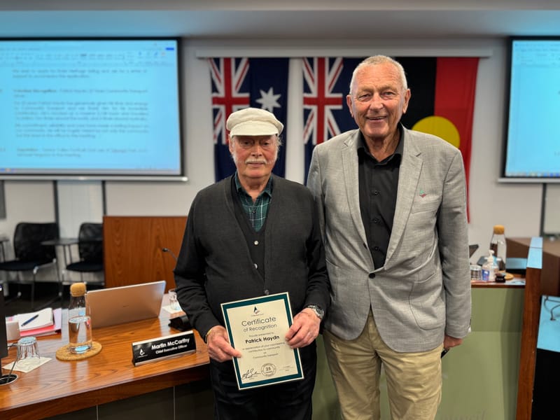 Patrick recognised for 25 years of volunteering post image